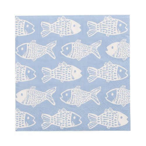 20 Servietten, 3-lagig 1/4-Falz 33 cm x 33 cm "Fish" 22800 Servietten, 3-lagig 1/4-Falz 33 cm x 33 cm "Fish"