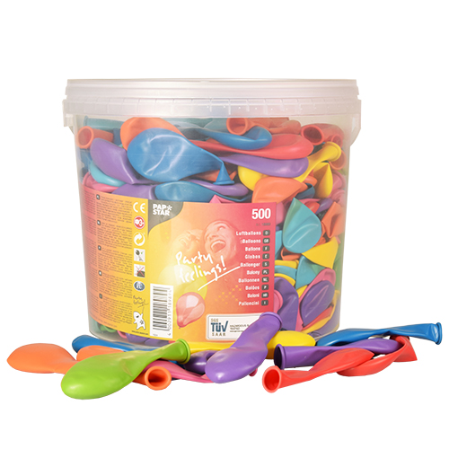 48000 Luftballons Ø 19 cm farbig sortiert in Dose