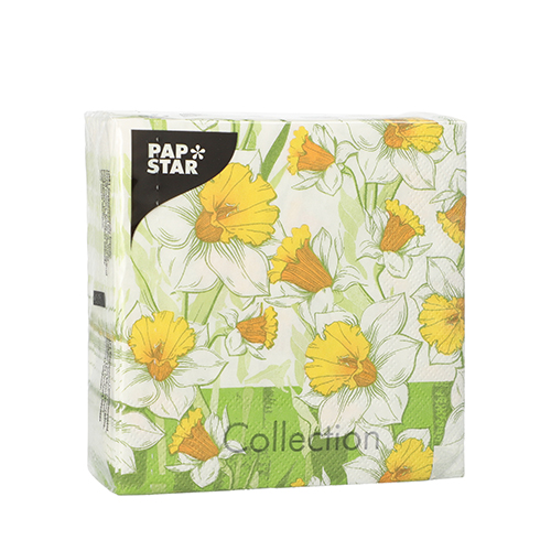 33600 Servietten, 3-lagig 1/4-Falz 25 cm x 25 cm "Narciso"