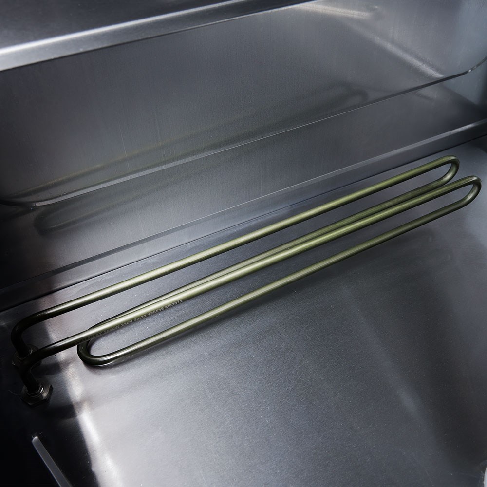 Edelstahl Geschirrspülmaschine Aqua A3 GN1/1 mit Klarspülmittel-/Reinigerdosierpumpe und Klarspülpumpe, 2 Spülprogramme