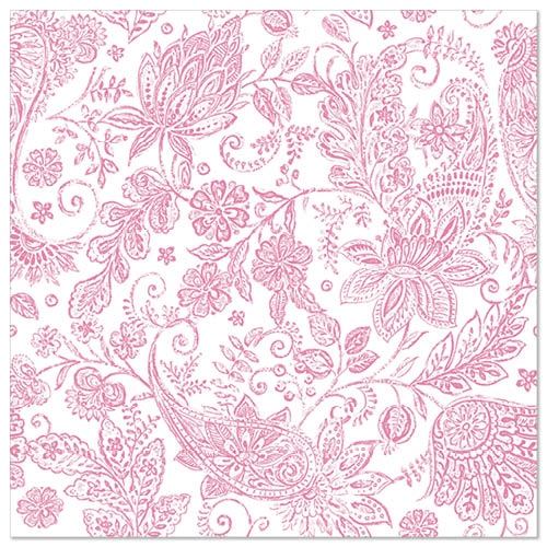 12500 Servietten "ROYAL Collection" 1/4-Falz 40 cm x 40 cm fuchsia "Paisley"
