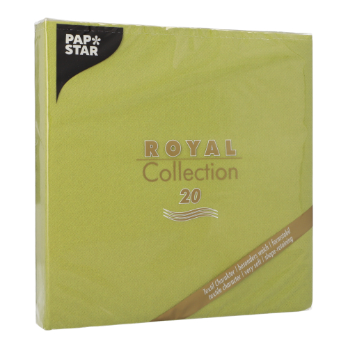 12000 Servietten "ROYAL Collection" 1/4-Falz 40 cm x 40 cm olivgrün