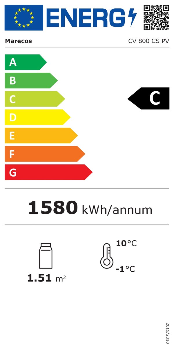 WeinkühlschrankmitGlastür,ModellCV800CSPV