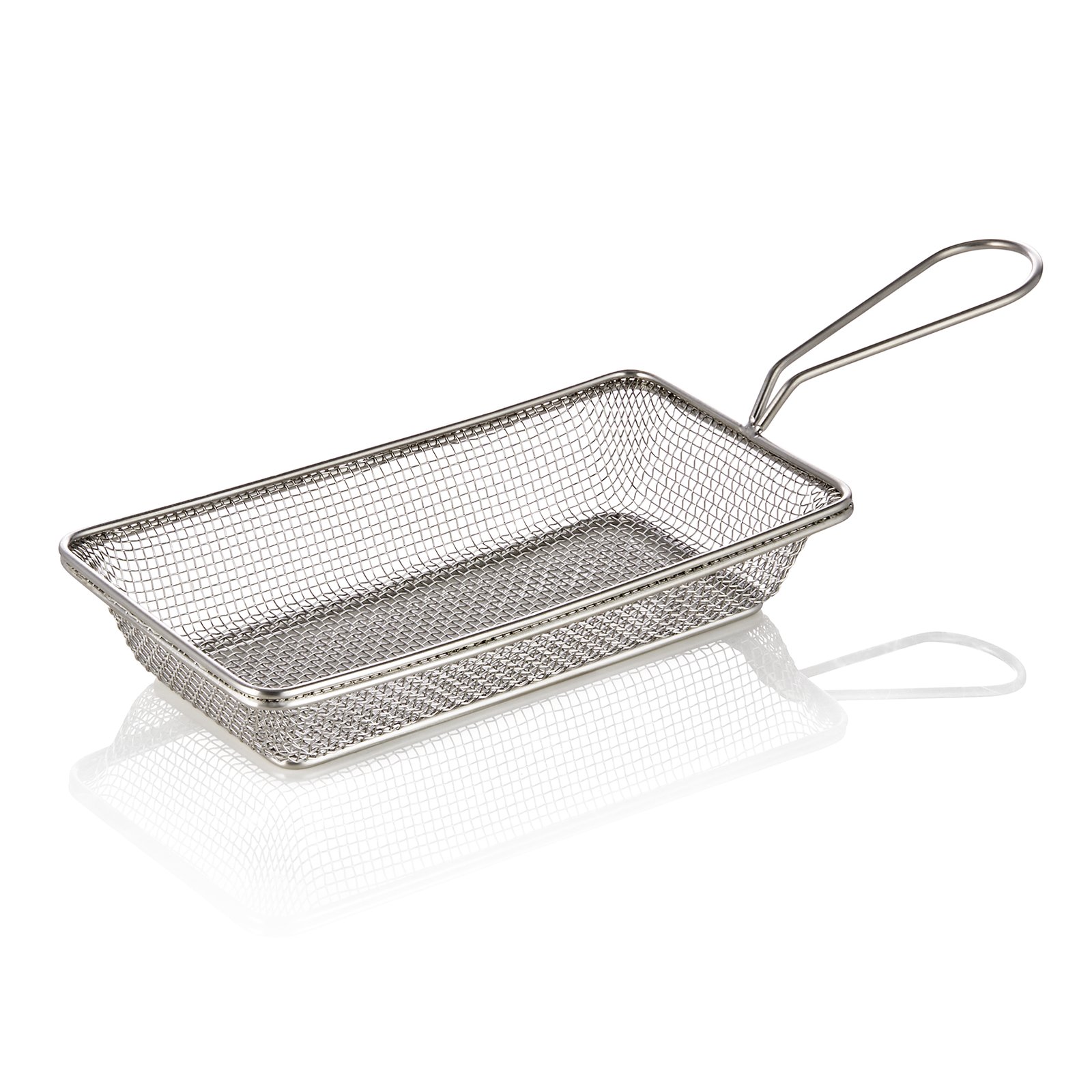 Servier- und Frittierkorb, 22 x 12,5 x 4 cm, Chromnickelstahl Servier- und Frittierkorb, 22 x 12,5 x 4 cm, Chromnickelstahl