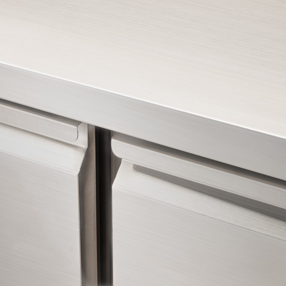 Saladette, 2-türig, GN 1/1, Aufnahme 5x GN 1/6, 900x700x1000 mm (BxTxH)