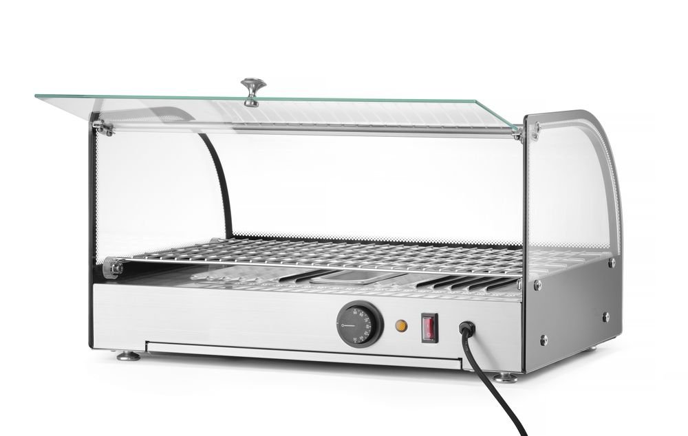 Beheiztes Thekendisplay, HENDI, einzeln, Schwarz, 220-240V/800W, 554x376x(H)311mm