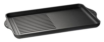 PremiumGrillplatte43x28x2,5cm,halbgerillt