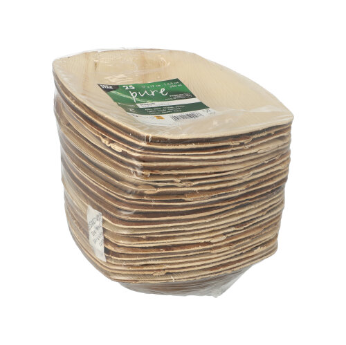 2400 Schalen Palmblatt "pure" 350 ml 4,5 cm x 17 cm x 17 cm natur "QUADRATO"