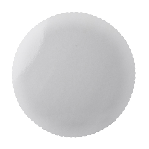 180 Tortenunterlagen, Pappe rund Ø 28 cm weiss beschichtet, mit gezacktem Rand 9360 Tortenunterlagen, Pappe rund Ø 28 cm weiss beschichtet, mit gezacktem Rand