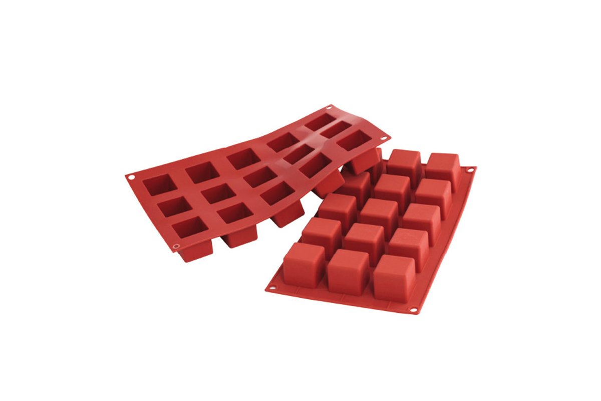 Silikonbackform Kubus