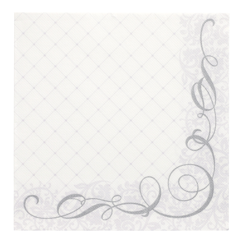 250 Servietten "ROYAL Collection" 1/4-Falz 40 cm x 40 cm silber "Megan" 12500 Servietten "ROYAL Collection" 1/4-Falz 40 cm x 40 cm silber "Megan"