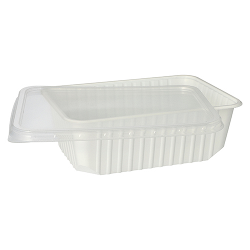 500 Verpackungsbecher, PP 1 l 6,3 cm x 18,6 cm x 13,3 cm weiss 9000 Verpackungsbecher, PP 1 l 6,3 cm x 18,6 cm x 13,3 cm weiss