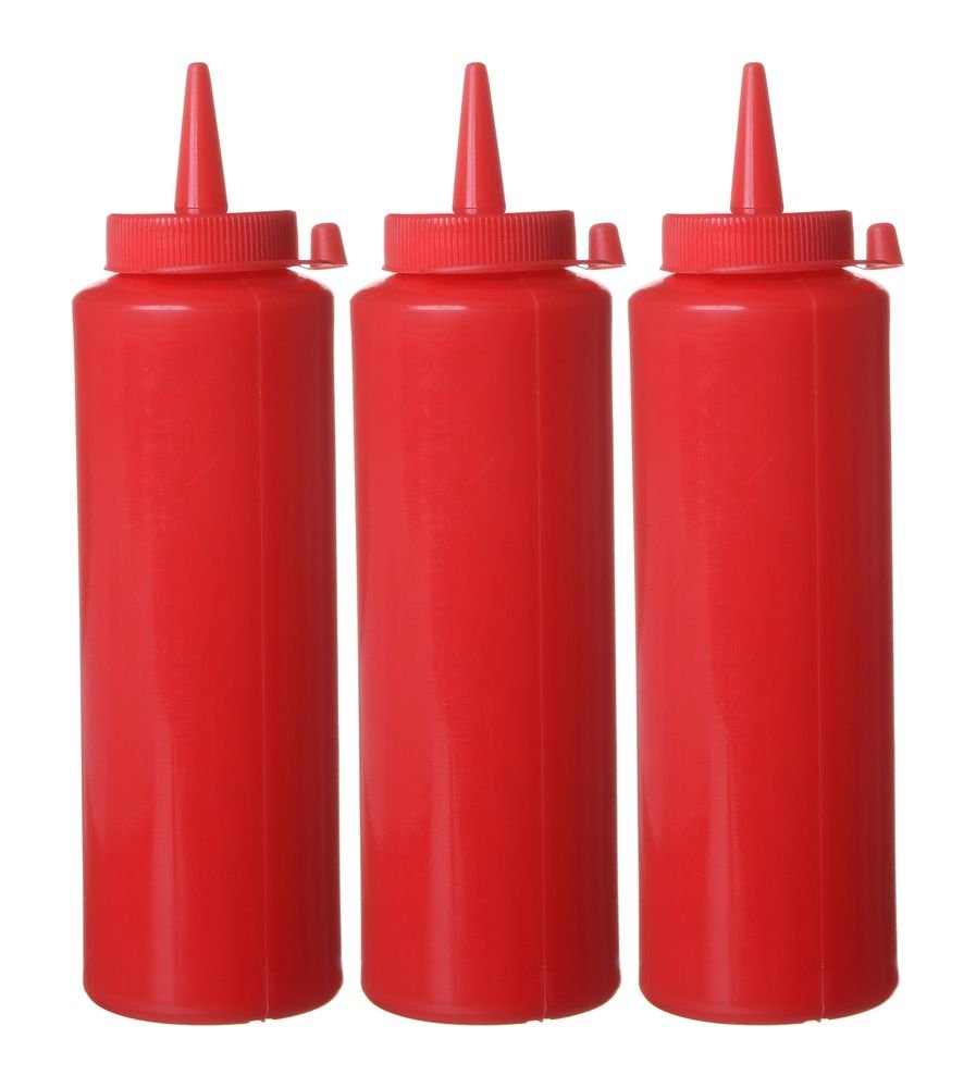 Spenderflaschen, 3er Set, HENDI, 0,2L, Transparent, 3 Stk., ⌀50x(H)185mm