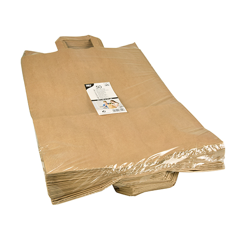2400 Tragetaschen, Papier 44 cm x 32 cm x 17 cm braun mit Tragegriff