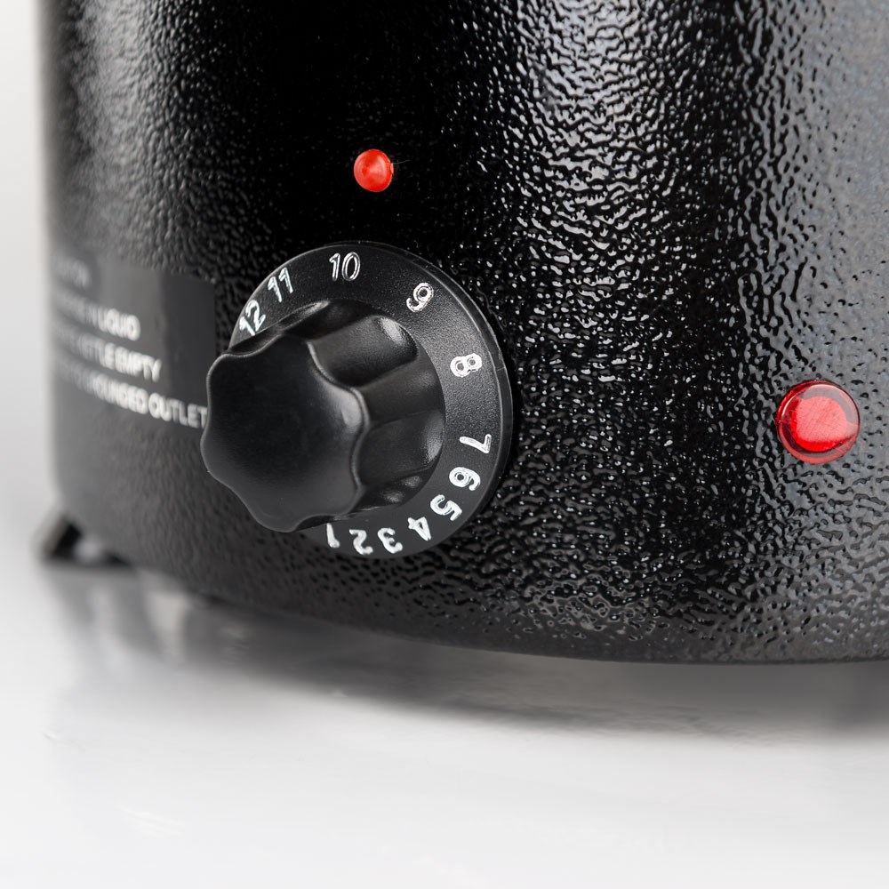 Elektrischer Suppentopf, gerade Form, schwarz, 5,7 Liter