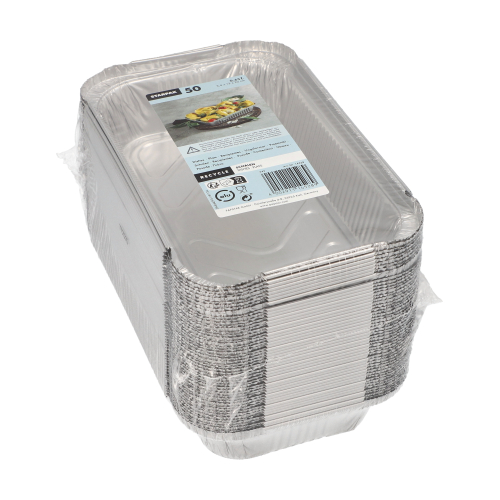 8000 Schalen, Alu eckig 0,65 l 3,4 cm x 13 cm x 22 cm
