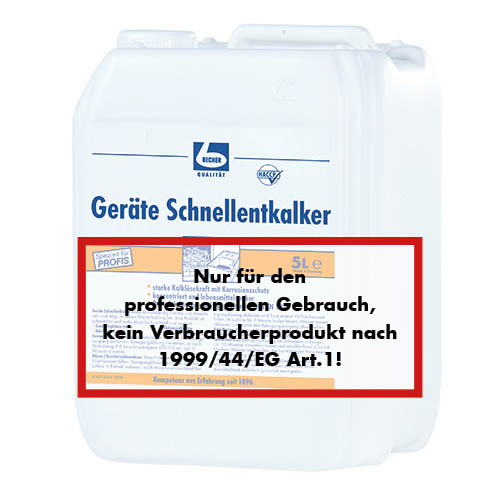 Dr. Becher Geräte Schnellentkalker 5 l Dr. Becher Geräte Schnellentkalker 5 l