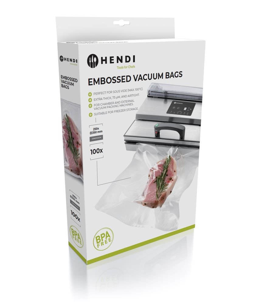 Vakuum-Kochbeutel, geprägt, HENDI, 100 Stk., 250x350mm