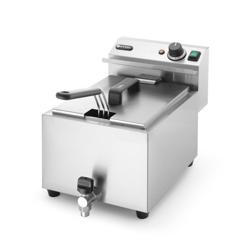 Profi Line Fritteuse mit Ablasshahn, 8 l, HENDI, Profi Line, 8L, Hellgrau, 230V/3500W, 305x515x(H)354mm Profi Line Fritteuse mit Ablasshahn, 8 l, HENDI, Profi Line, 8L, Hellgrau, 230V/3500W, 305x515x(H)354mm
