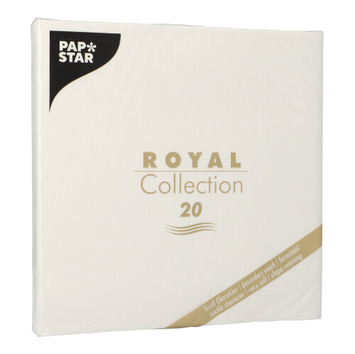160 Servietten "ROYAL Collection" 1/4-Falz 40 cm x 40 cm weiss 12000 Servietten "ROYAL Collection" 1/4-Falz 40 cm x 40 cm weiss