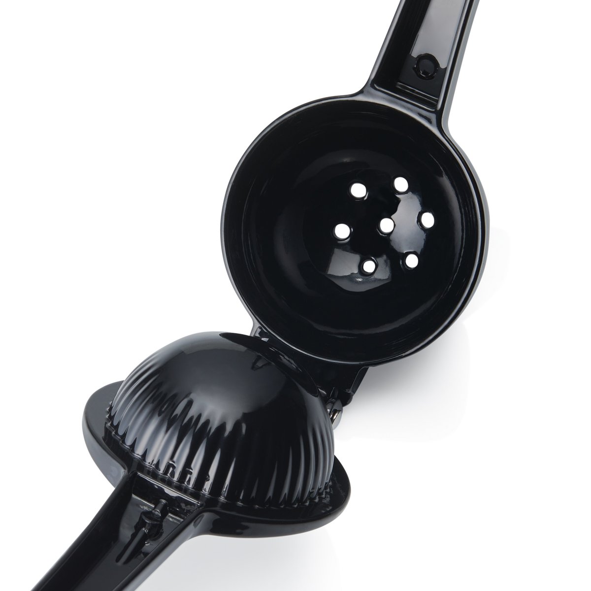 Zitruspresse, Ø 6 cm, 22 x 7,5 cm, schwarz, Aluguss