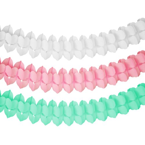 15 Girlande, Papier Ø 16 cm · 3,65 m farbig sortiert "Pastel" 2640 Girlande, Papier Ø 16 cm · 3,65 m farbig sortiert "Pastel"