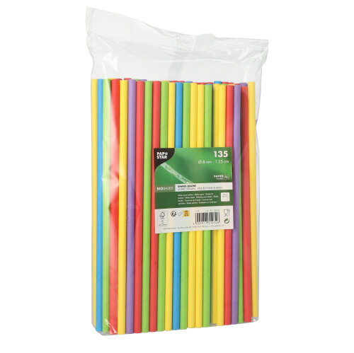 81000 Shake-Halme, Papier Ø 8 mm · 25 cm farbig sortiert
