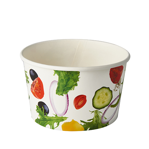 6000 Salatschalen, Pappe "To Go" 600 ml Ø 12,5 cm · 7,5 cm "Salad"