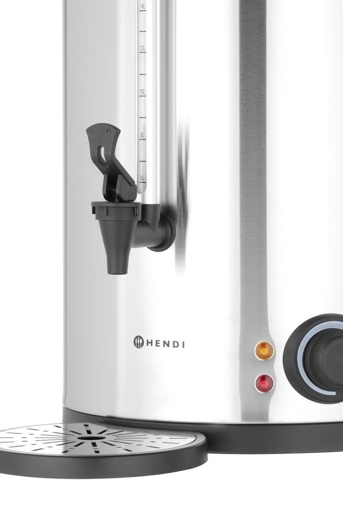 Heißgetränkespender doppelwandig, ≈ 60 Tassen in 40 Min., 9L, 220-240V/1500W, 340x315x(H)430mm Heißgetränkespender doppelwandig, ≈ 120 Tassen in 37 Min., 17L, 220-240V/2500W, 415x382x(H)480mm