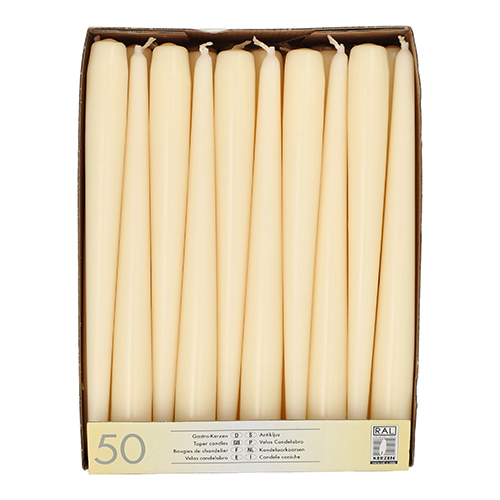 7200 Leuchterkerzen Ø 2,2 cm · 25 cm champagner