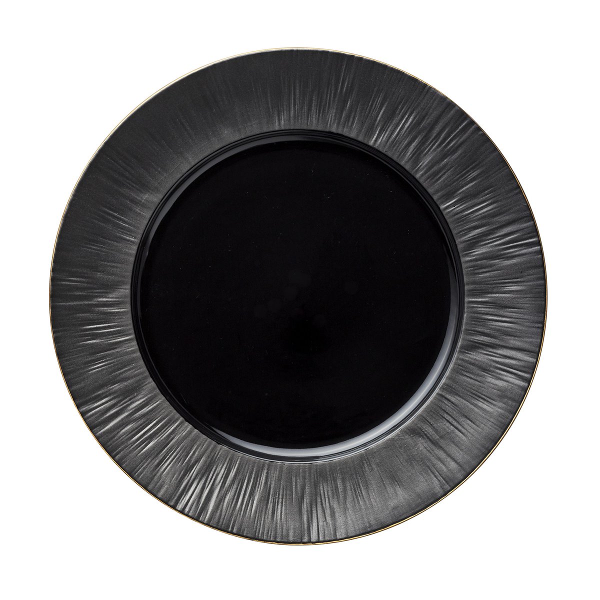 Teller Set MAYA KURO, flach, Ø 30 cm, schwarz