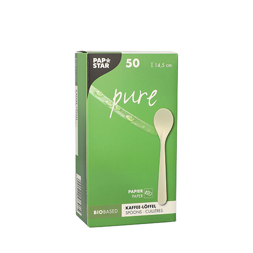 51000 Kaffeelöffel, Papier "pure" 14,5 cm weiss