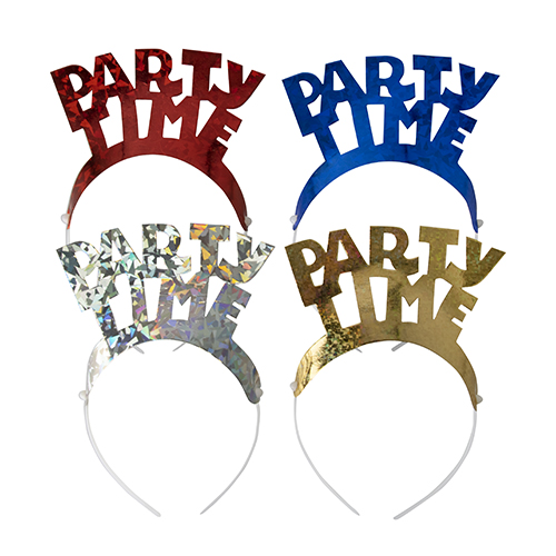 4032 Haarreifen farbig sortiert "Party Time" "Metallic"