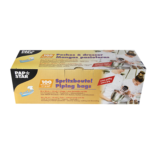 1000 Spritzbeutel 1,8 l 46 cm x 26 cm transparent griffig