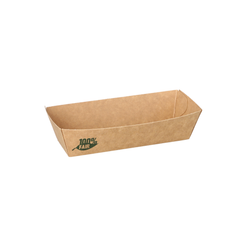 23040 Snacktrays, Pappe "pure" 3 cm x 3,3 cm x 10,5 cm braun "100% Fair"
