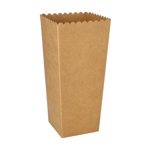 8000 Popcorn-Boxen Pappe "pure" eckig 1300 ml 19,7 cm x 7 cm x 7 cm braun klein