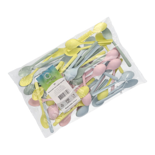 Circulware by Haval Mehrweg-Eislöffel PP-MF PP-MF 13 cm farbig sortiert extra stabil
