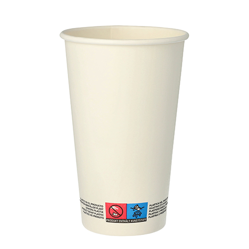 9000 Trinkbecher, Pappe "To Go" 0,4 l Ø 9 cm · 13,9 cm weiss