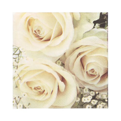 20 Servietten, 3-lagig 1/4-Falz 33 cm x 33 cm ! "Royal Flower" 22800 Servietten, 3-lagig 1/4-Falz 33 cm x 33 cm ! "Royal Flower"