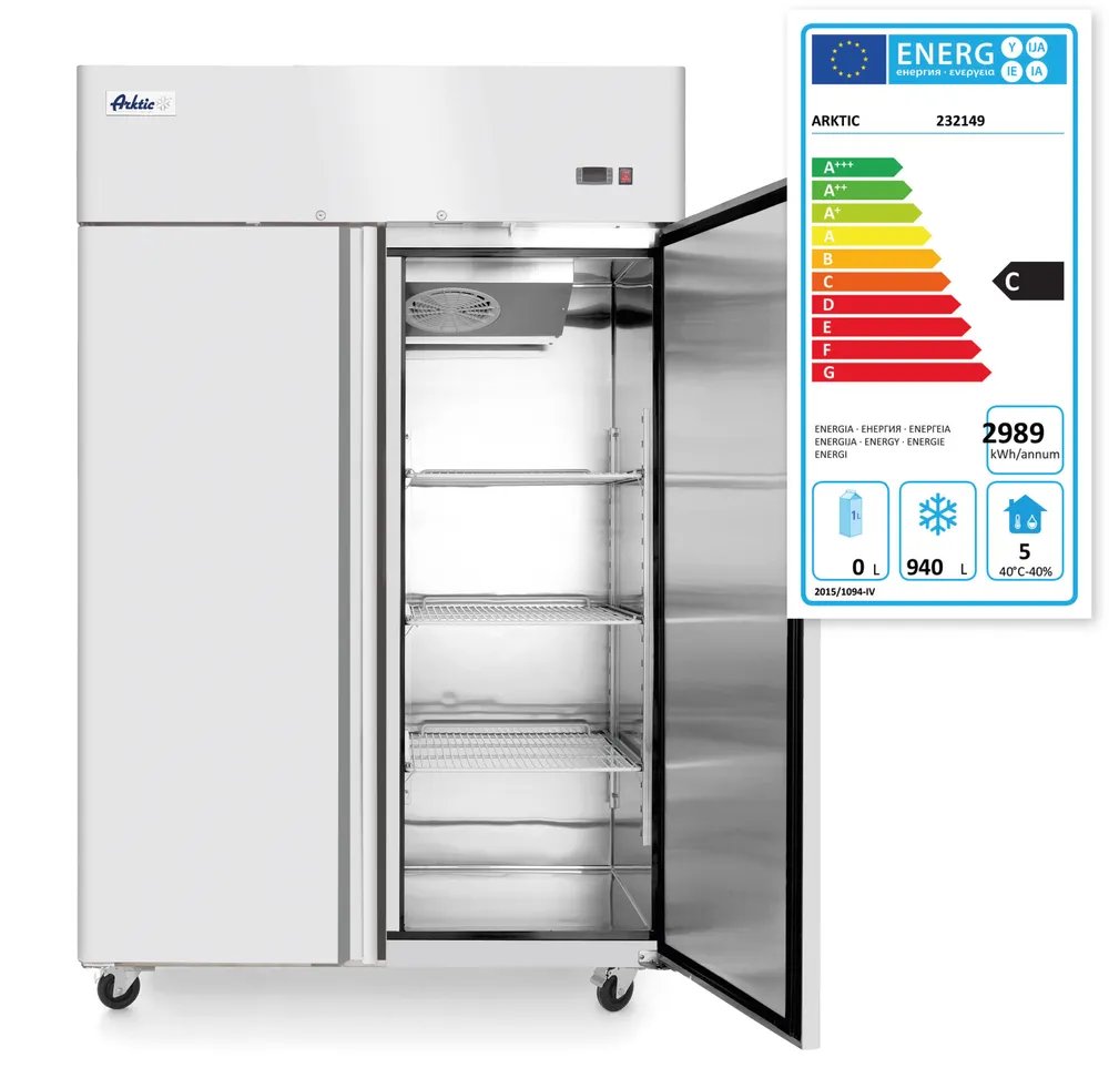 Tiefkühlschrank, zweitürig Profi Line 1240 L, Arktic, Profi Line, GN 2/1, 230V/980W, 1314x800x(H)2082mm
