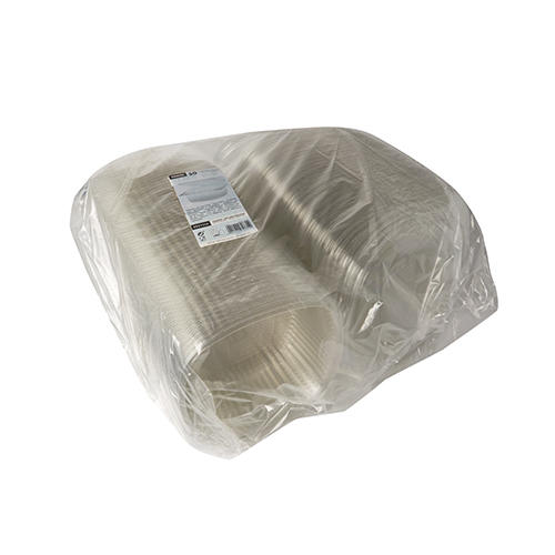 1800 Feinkost- und Salatschalen mit Klappdeckel, R-PET oval 1500 ml 7,6 cm x 18,2 cm x 20,8 cm klar