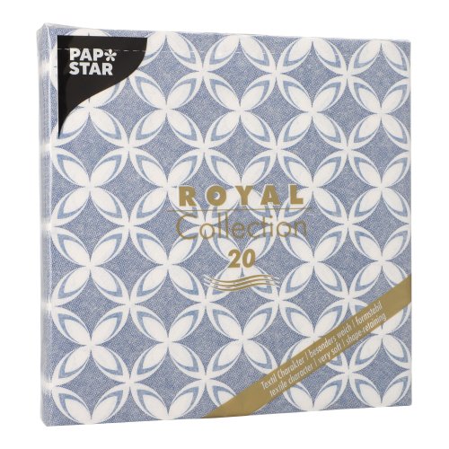 20 Servietten "ROYAL Collection" 1/4-Falz 40 cm x 40 cm "Delft" 12000 Servietten "ROYAL Collection" 1/4-Falz 40 cm x 40 cm "Delft"