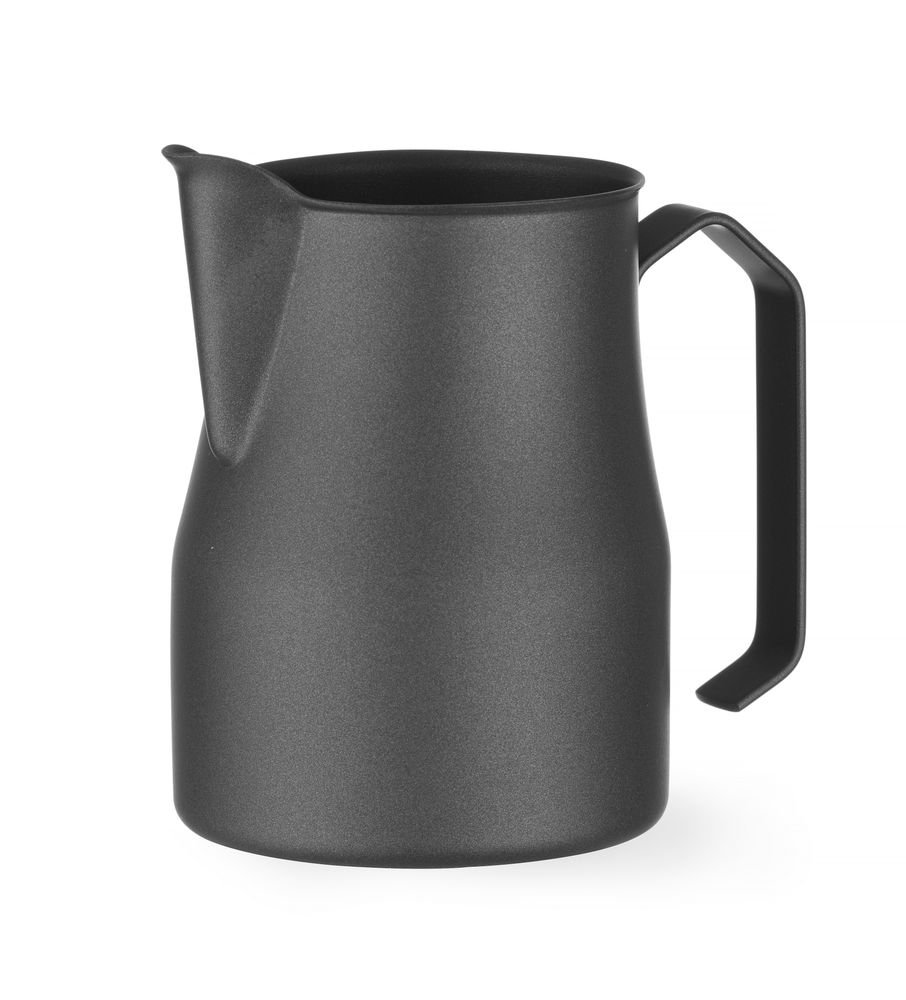 Milchkännchen mit V-förmigem Ausguss, mattschwarz, HENDI, 0,7L, Schwarz, ⌀84x(H)130mm Milchkännchen mit V-förmigem Ausguss, mattschwarz, HENDI, 0,7L, Schwarz, ⌀84x(H)130mm