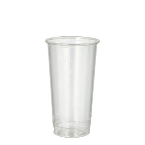 32400 Bierbecher, PLA "pure" 0,2 l Ø 7,05 cm · 12,4 cm glasklar / 0,25 l