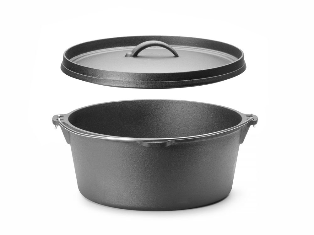 Gusseisentopf, HENDI, 7,2L, Schwarz, ⌀310x(H)155mm