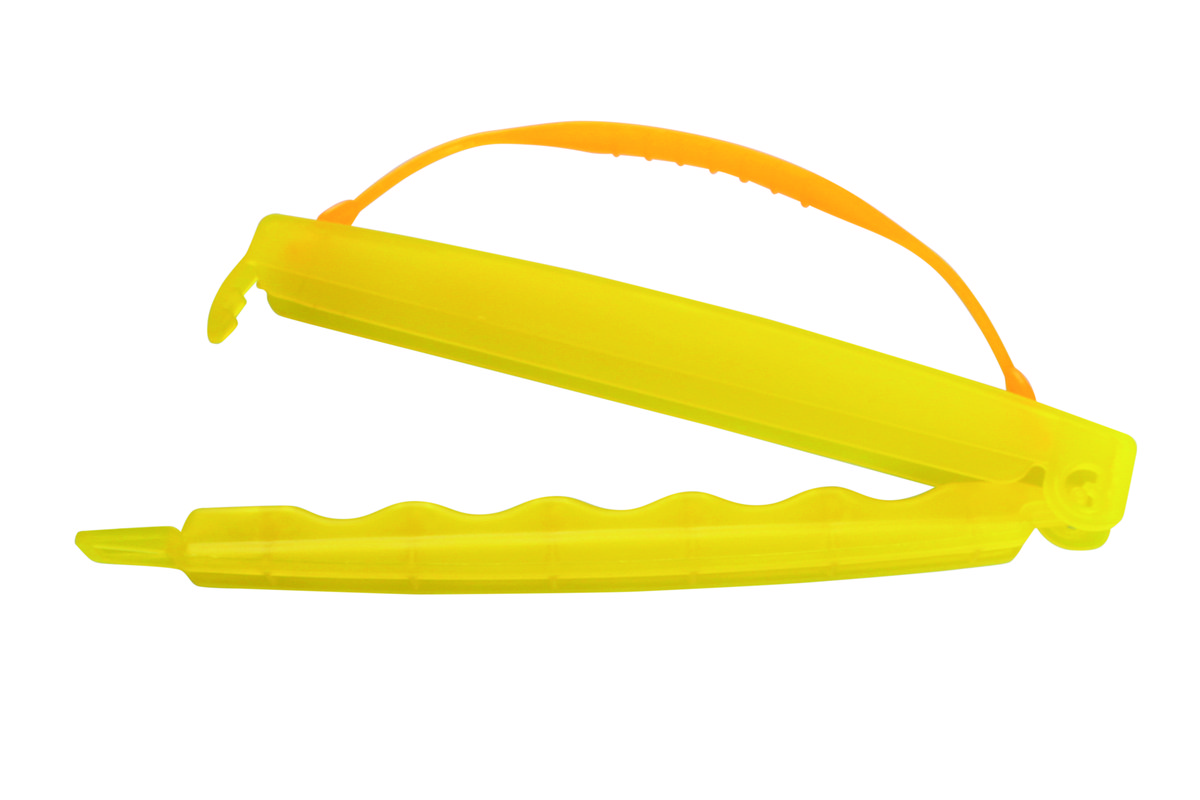 Verschluss-Clip, 285 mm, gelb, mit Griff
