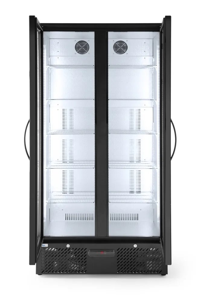 Kühlschrank mit doppelter Tür auf der Rückseite, Arktic, 384L, Schwarz, 220-240V/365W, 900x530x(H)1820mm