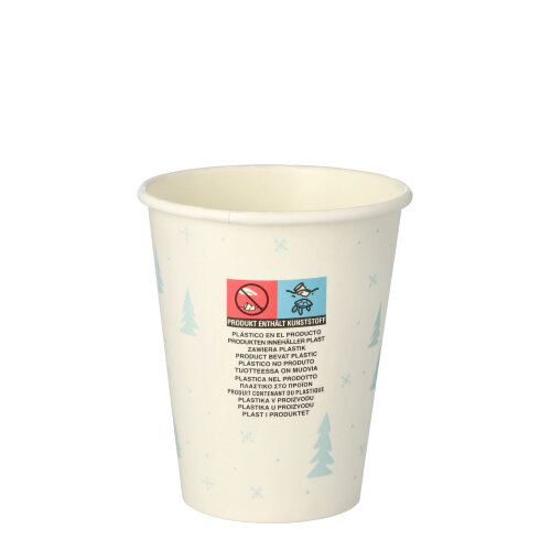 1000 Trinkbecher, Pappe 0,2 l Ø 8 cm · 9,2 cm "Hello Winter" 18000 Trinkbecher, Pappe 0,2 l Ø 8 cm · 9,2 cm "Hello Winter"