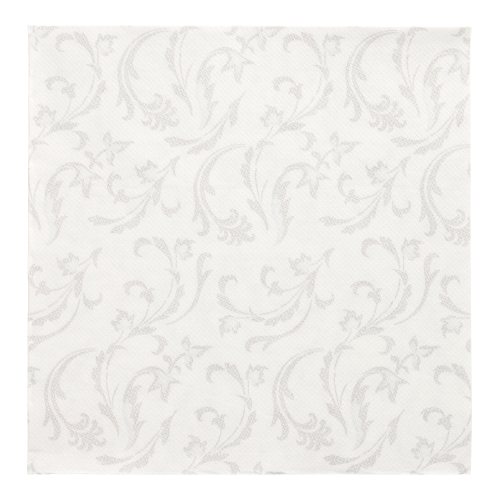 12500 Servietten "ROYAL Collection" 1/4-Falz 40 cm x 40 cm weiss "Damascato"