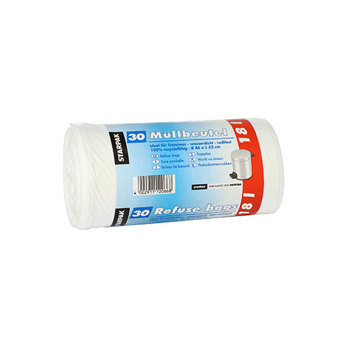 61560 Müllbeutel, LDPE 18 l 52 cm x 46 cm weiss